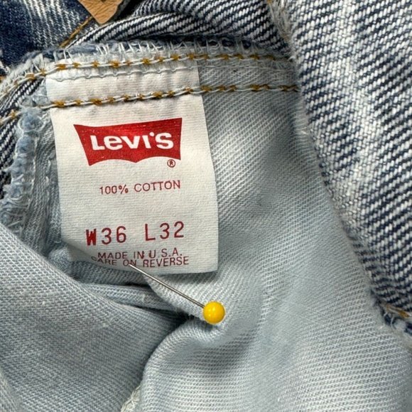 Levis 350 Orange Tag Vintage Denim Jeans Mens 36 32 NWT Tapered Y2K 90s 80s RARE - Picture 9 of 14